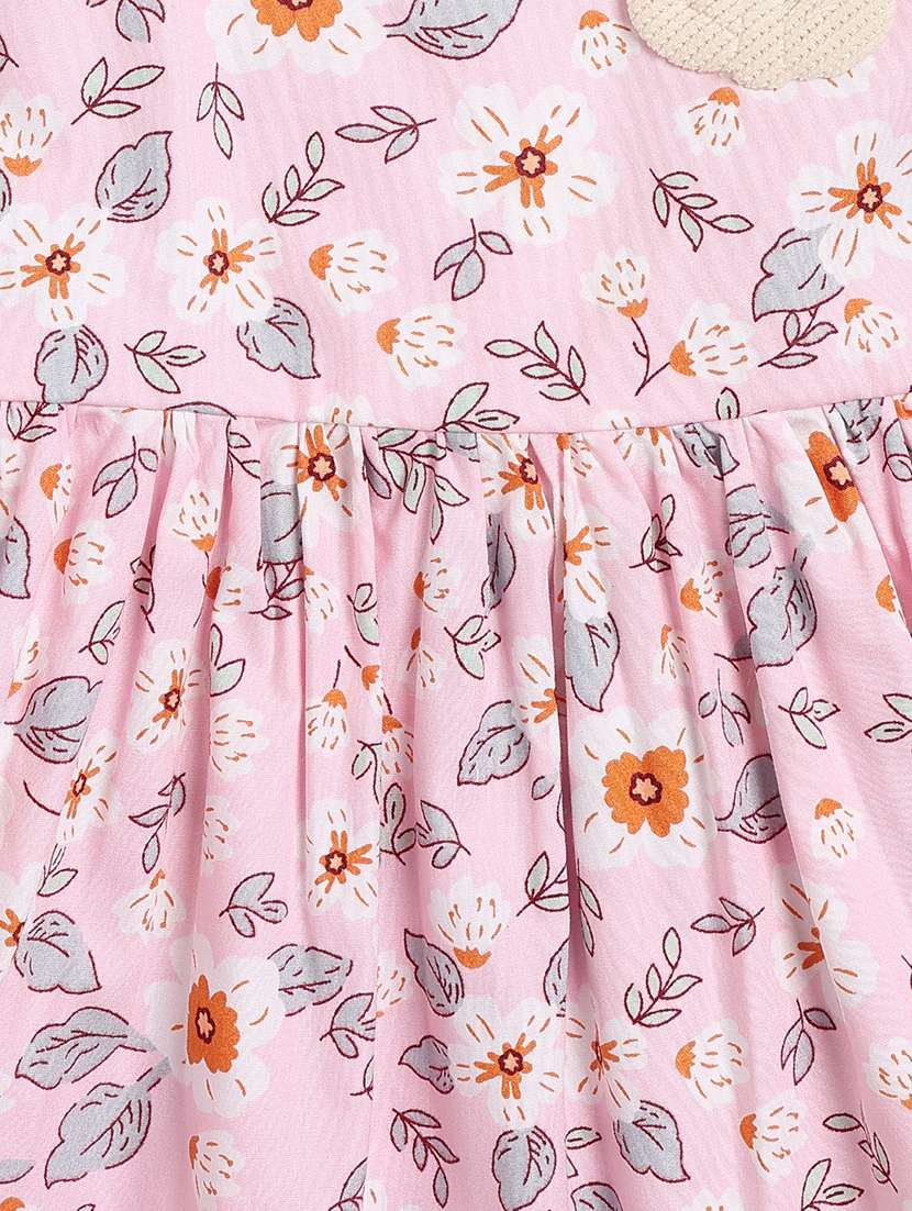 girls printed round neck sleeveless frock  - 22382098 -  Standard Image - 4