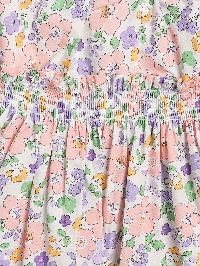 girls printed round neck sleeveless frock  - 22382099 -  Standard Image - 4