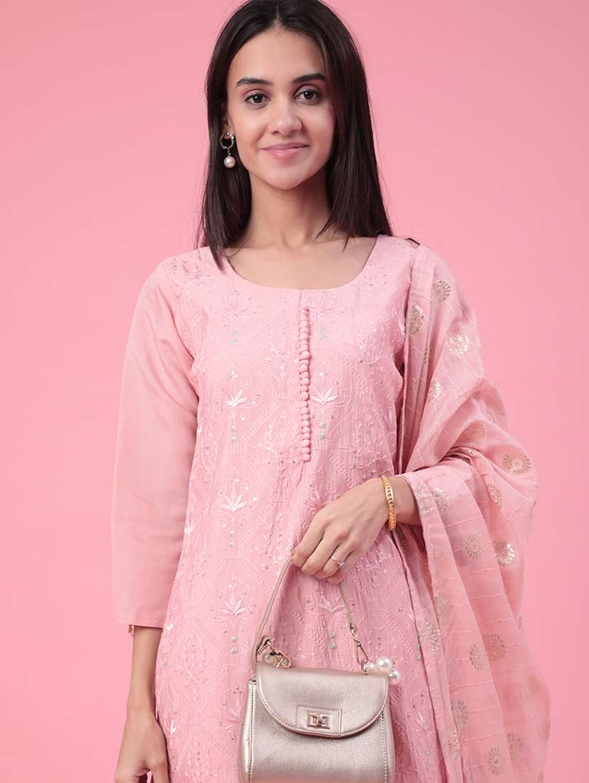 pink cotton suit  set - 22382137 -  Standard Image - 1