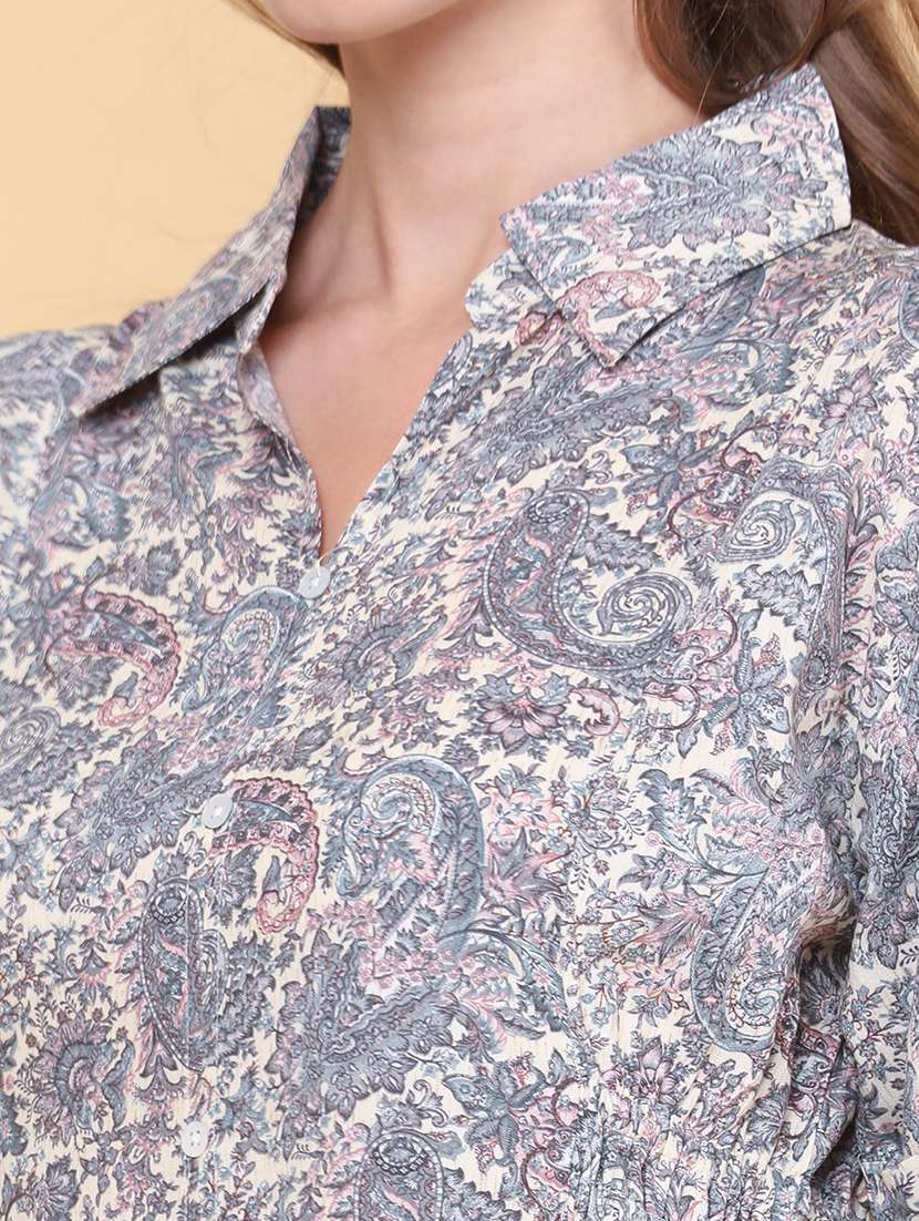 women printed short sleeves a-line dress - 22382247 -  Standard Image - 1