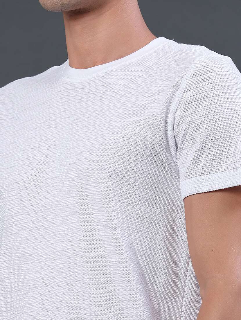 men self design short sleeve slim fit t-shirt - 22382383 -  Standard Image - 1
