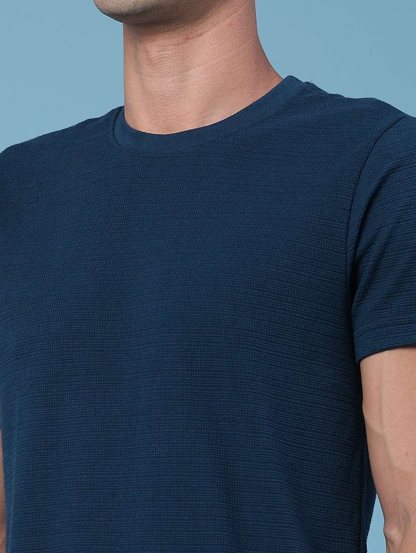 men self design short sleeve slim fit t-shirt - 22382384 -  Standard Image - 1