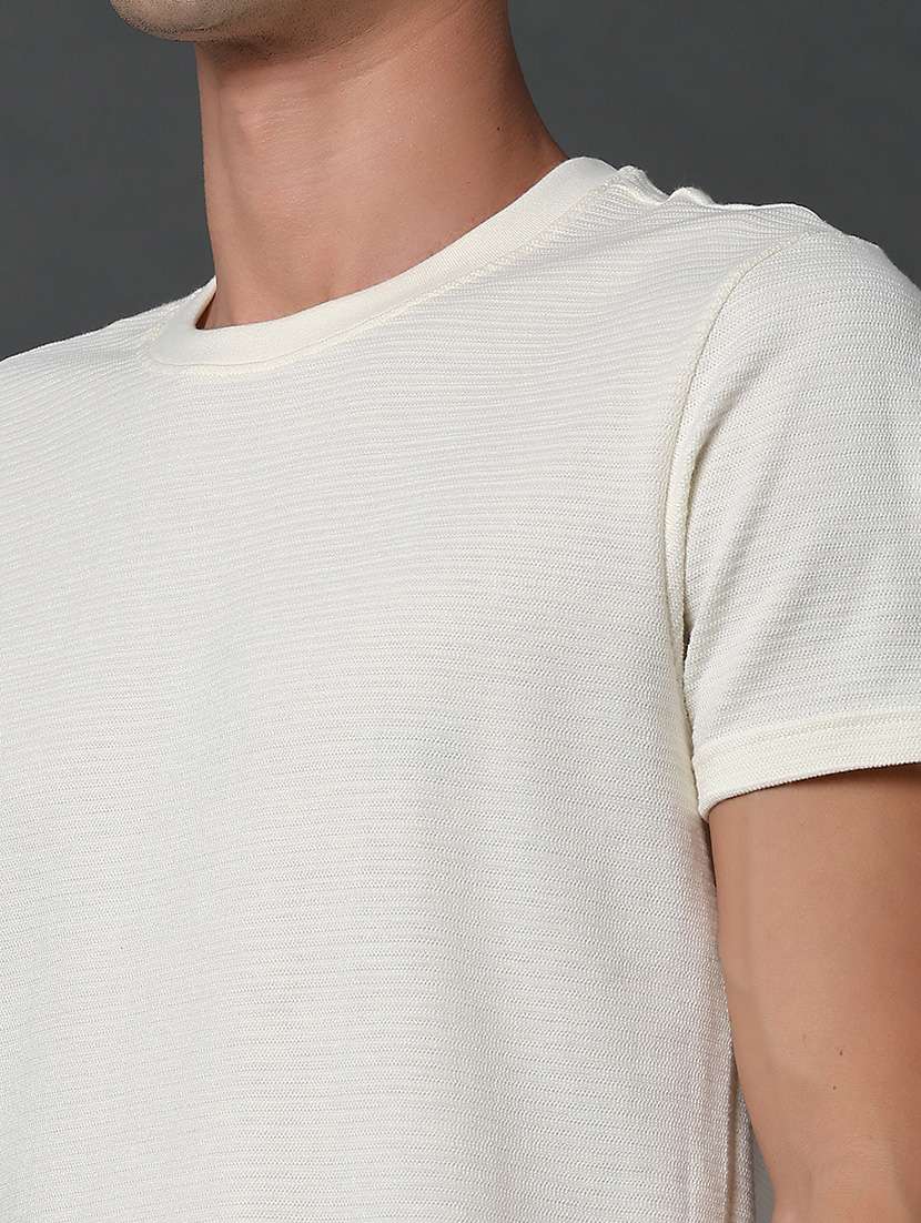 men self design short sleeve slim fit t-shirt - 22382386 -  Standard Image - 1
