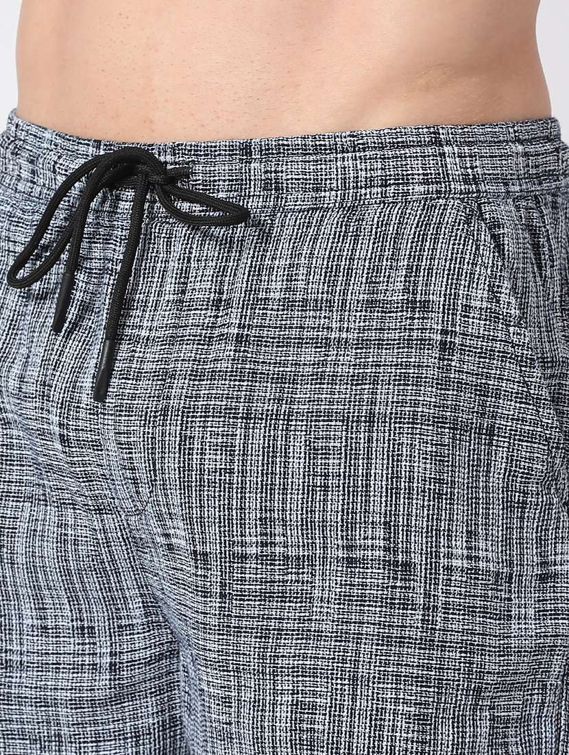 black cotton shorts three  fourths - 22382398 -  Standard Image - 1