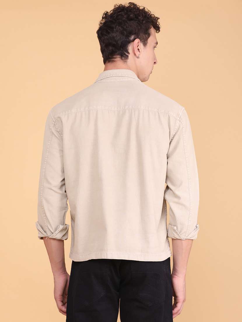 men solid long sleeve regular fit casual shirt - 22382433 -  Standard Image - 4