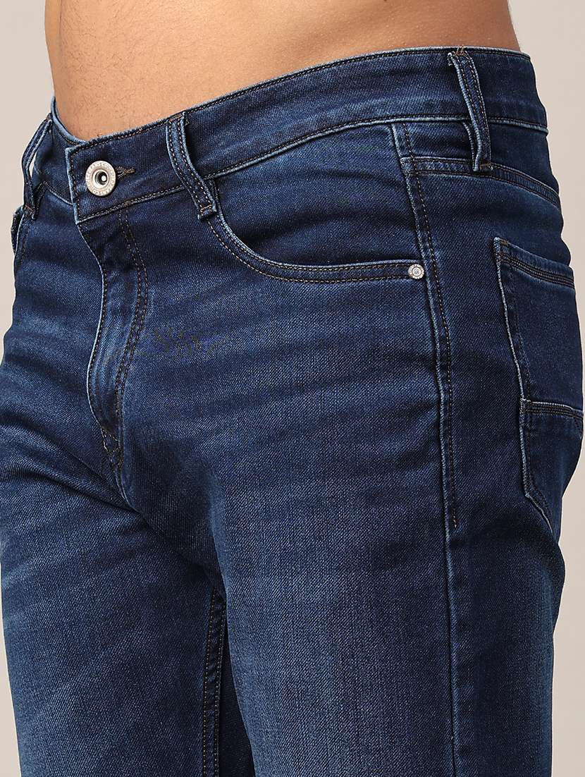 men washed mid rise slim fit jeans - 22382467 -  Standard Image - 1