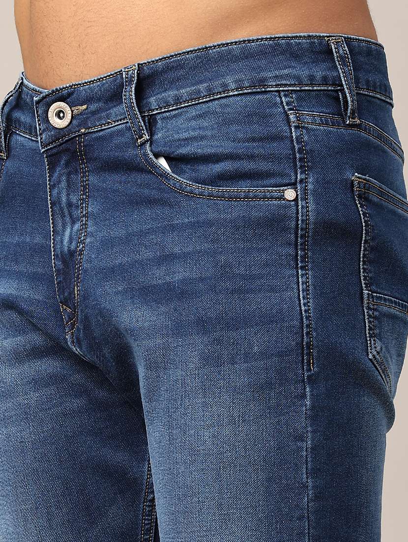 men washed mid rise slim fit jeans - 22382469 -  Standard Image - 1
