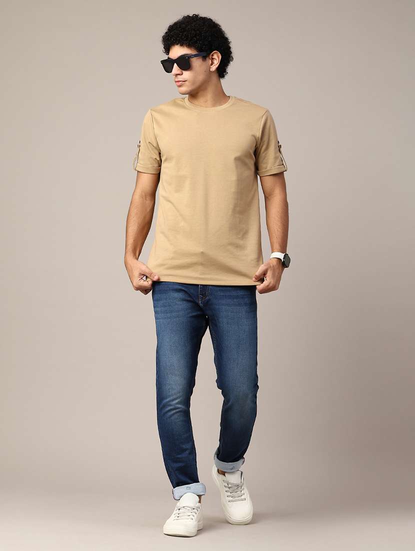 men washed mid rise slim fit jeans - 22382469 -  Standard Image - 4