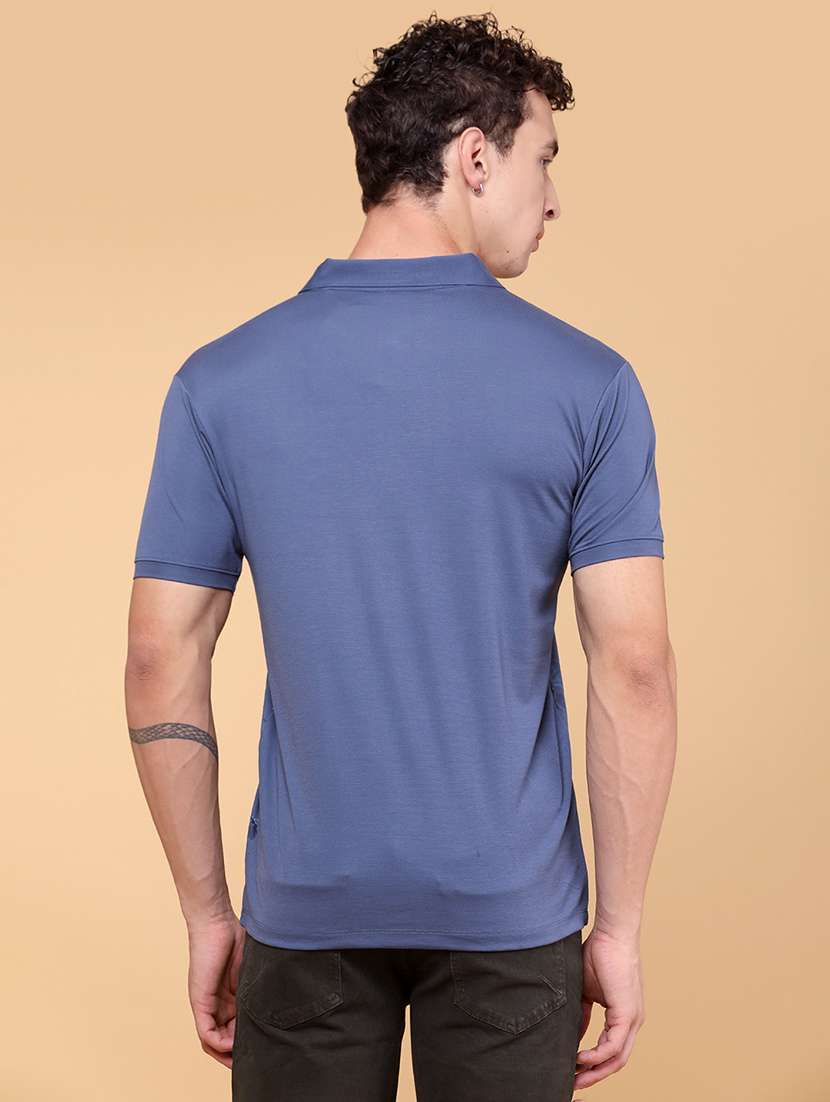Men Printed Short Sleeve Slim Fit Polo T-shirt - 22382488 -  Standard Image - 4