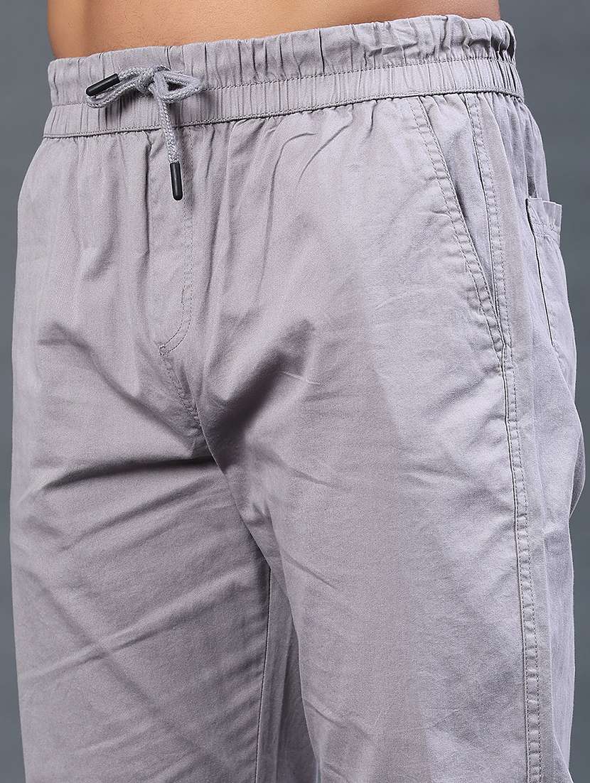 men solid mid rise casual jogger - 22382616 -  Standard Image - 1