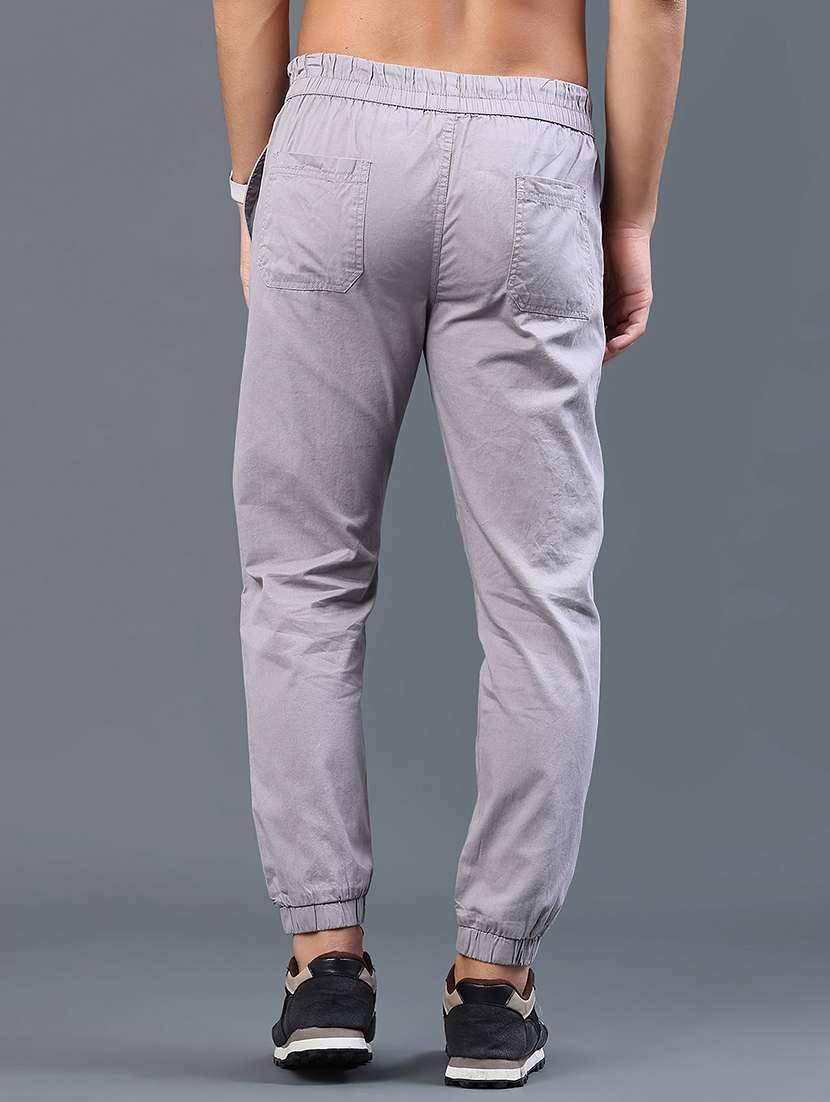 men solid mid rise casual jogger - 22382616 -  Standard Image - 4