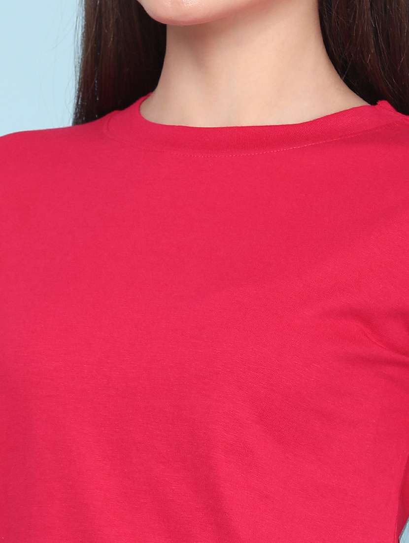 red cotton regular tshirt - 22382625 -  Standard Image - 1