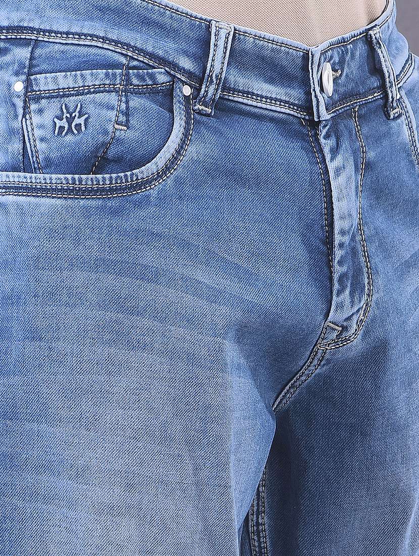 Men Washed Mid Rise Full Length Jeans - 22383411 -  Standard Image - 1
