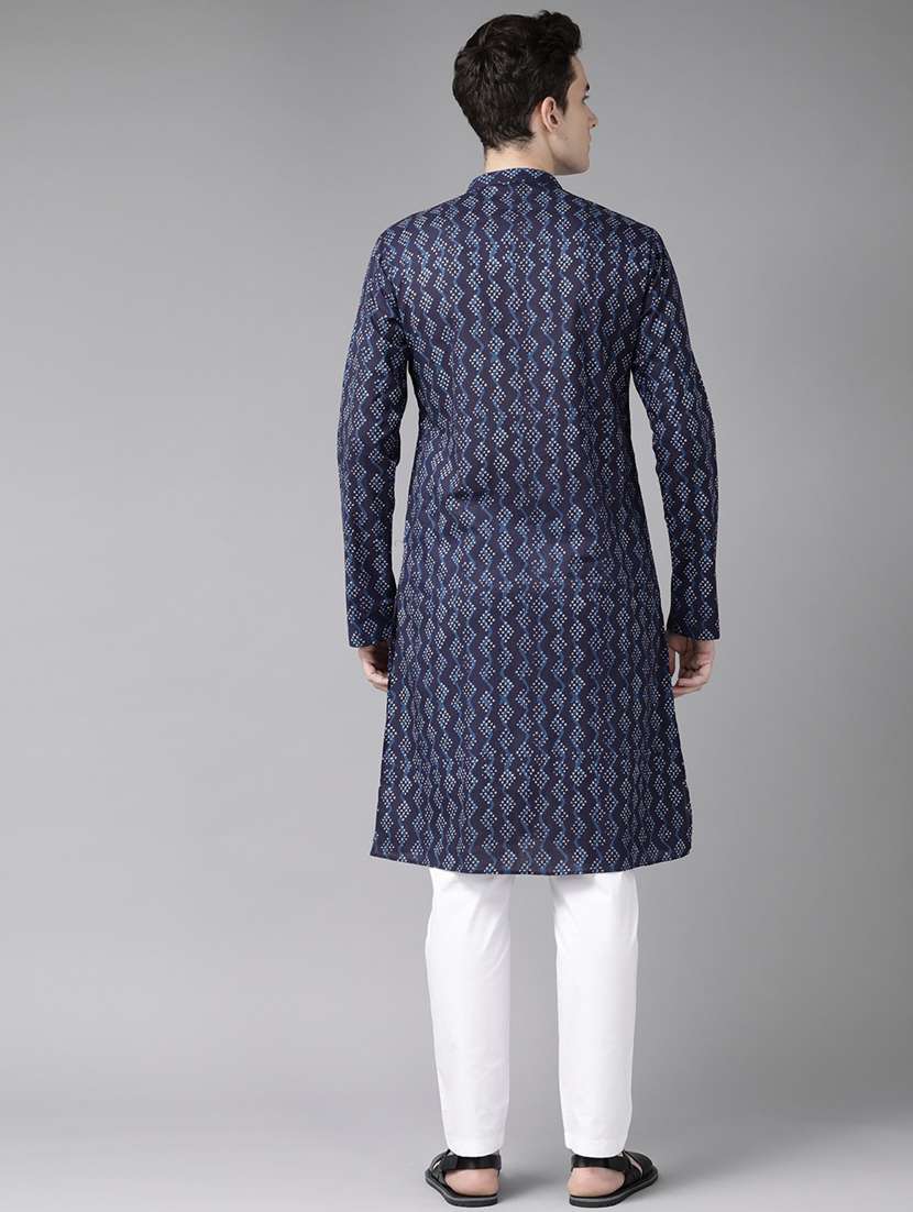 Men Printed Long Sleeve Kurta Pyjama Set - 22383997 -  Standard Image - 4