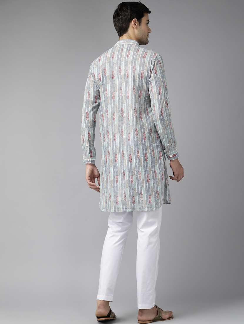 men printed long sleeve pathani set - 22384083 -  Standard Image - 4