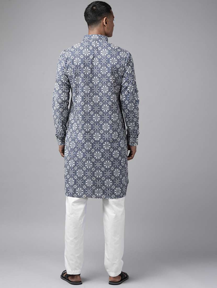 Men Printed Long Sleeve Pathani Set - 22384084 -  Standard Image - 4