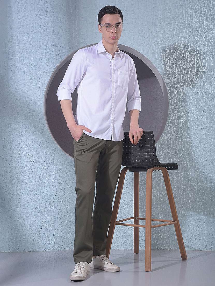 men solid long sleeve slim fit casual shirt - 22384154 -  Standard Image - 6