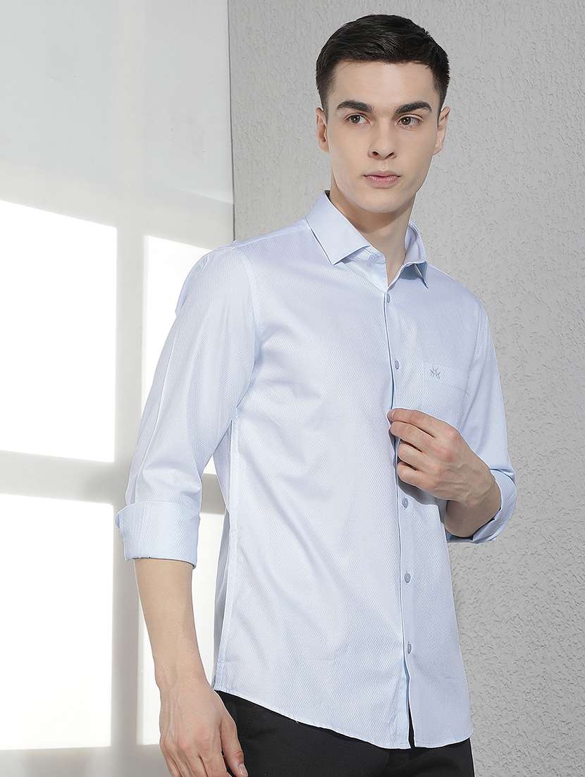 men solid long sleeve slim fit casual shirt - 22384162 -  Standard Image - 4