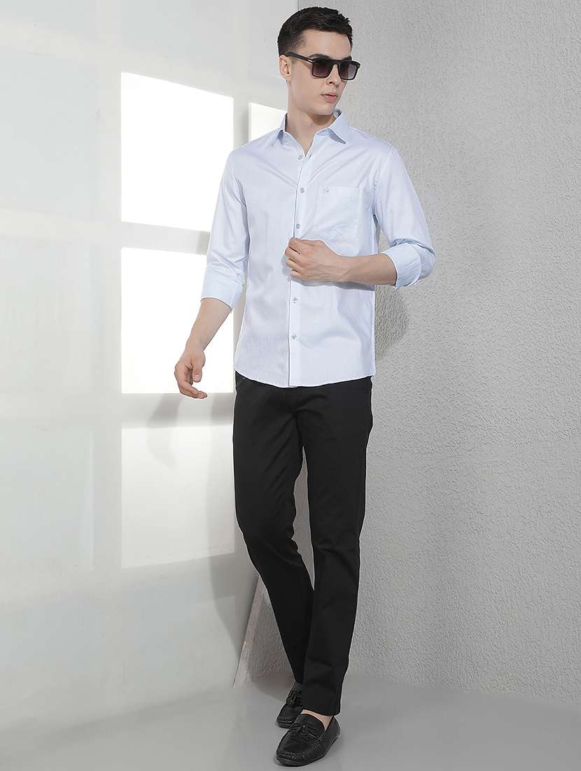 men solid long sleeve slim fit casual shirt - 22384162 -  Standard Image - 6