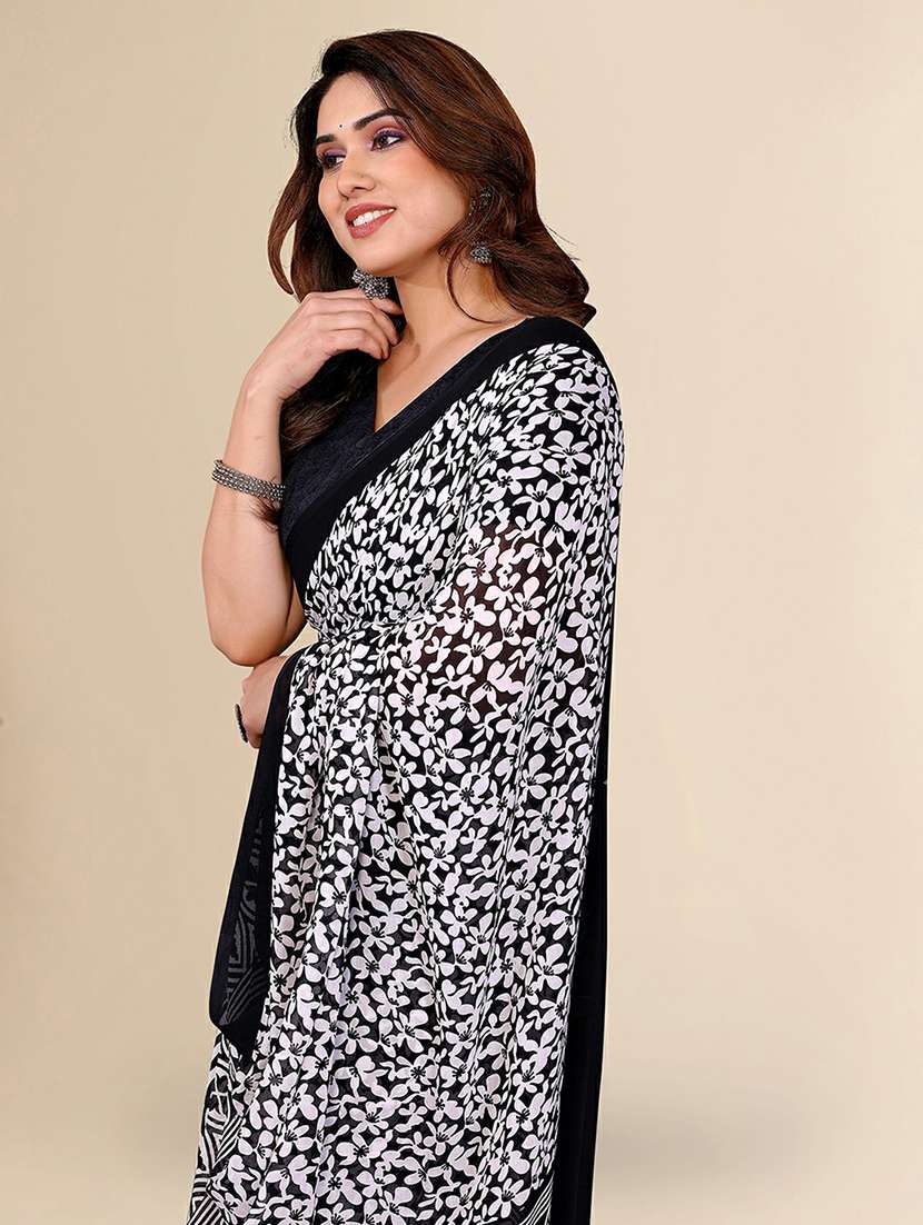 women printed casual wear saree with blouse - 22384172 -  Standard Image - 1