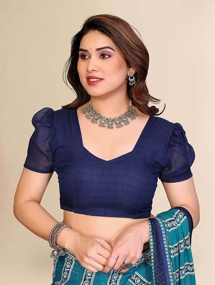 women printed casual wear saree with blouse - 22384181 -  Standard Image - 4