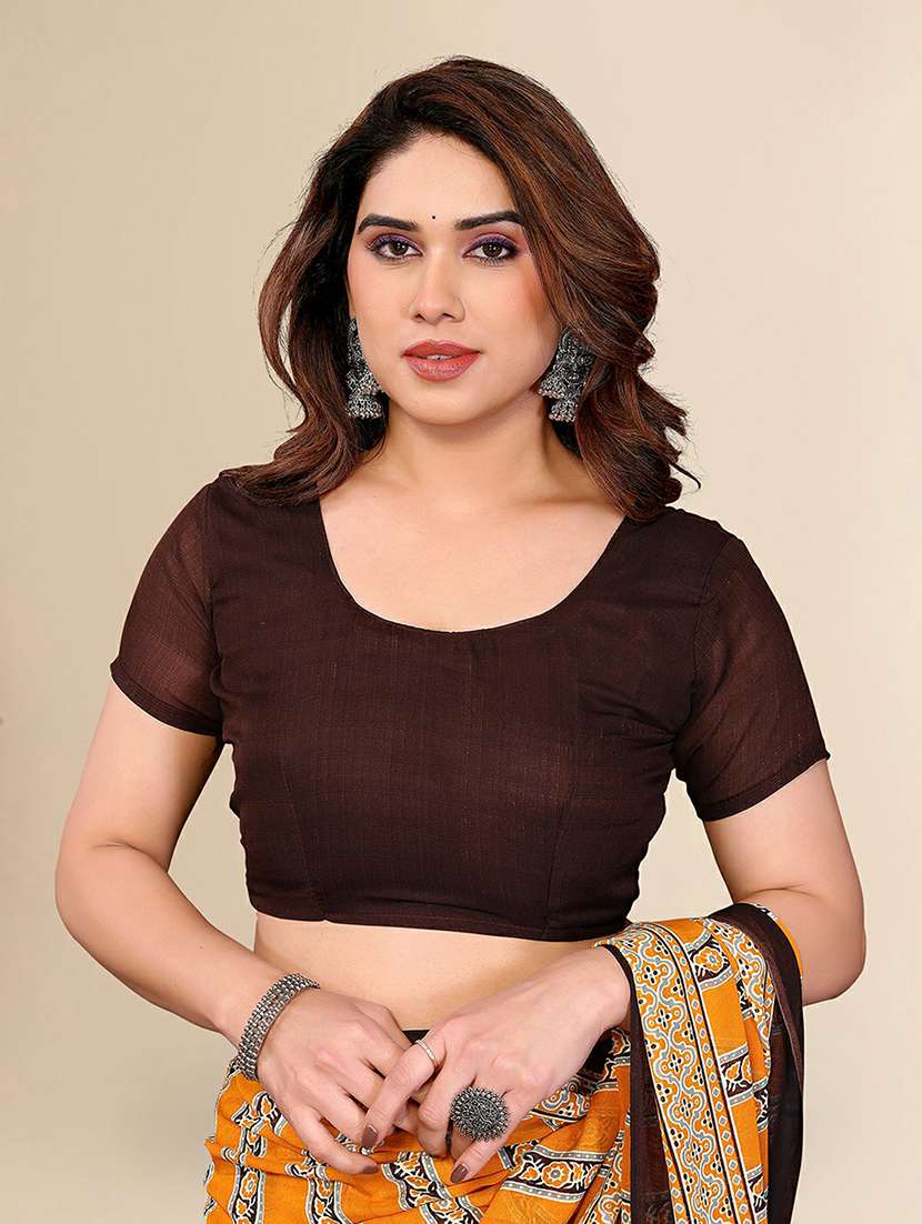 women printed casual wear saree with blouse - 22384182 -  Standard Image - 4