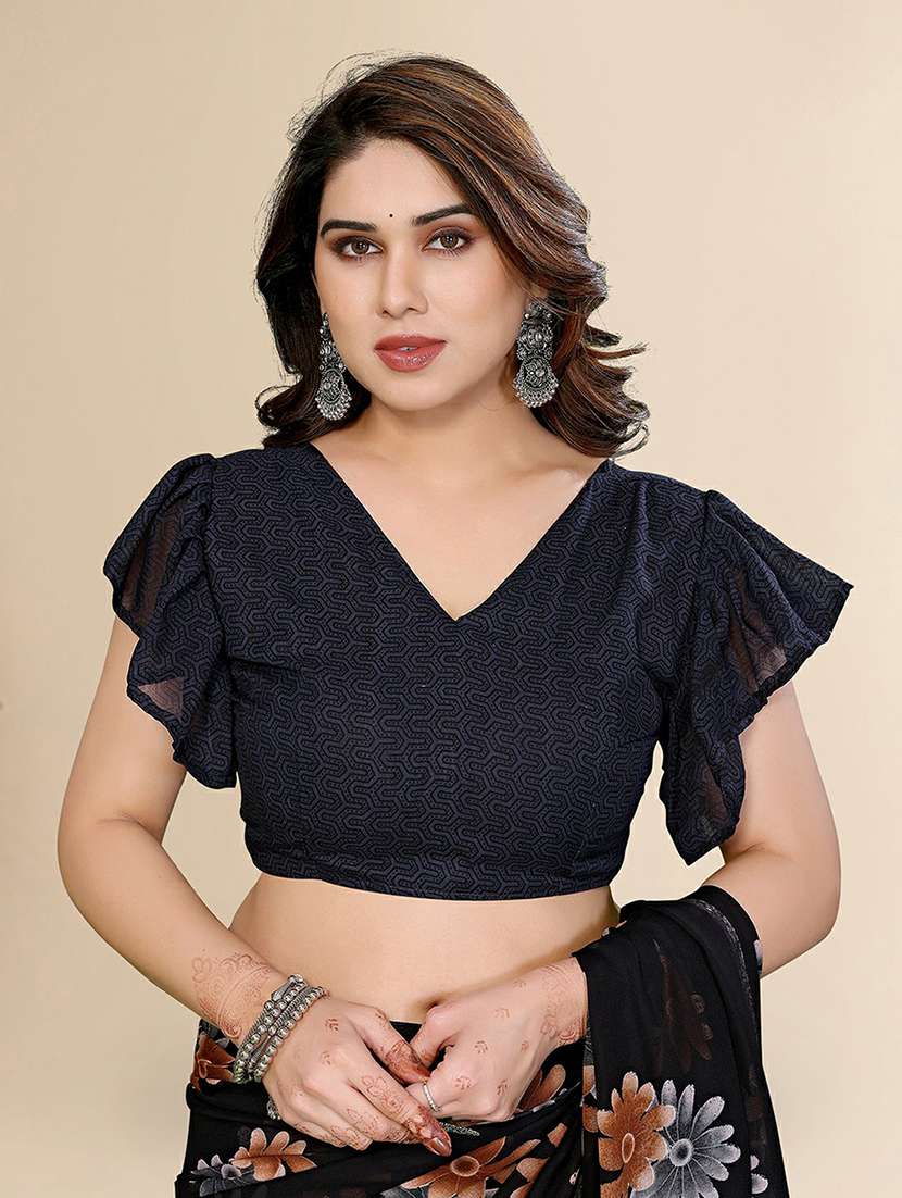 women printed casual wear saree with blouse - 22384206 -  Standard Image - 4