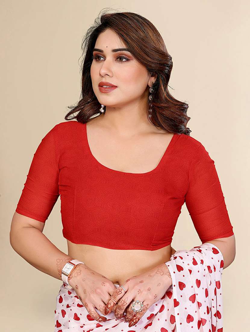 women printed casual wear saree with blouse - 22384211 -  Standard Image - 4