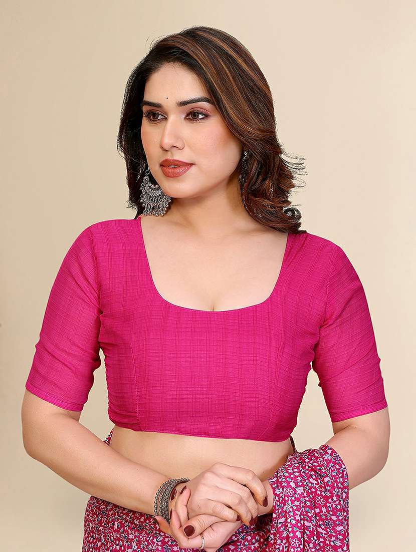 women printed casual wear saree with blouse - 22384217 -  Standard Image - 4