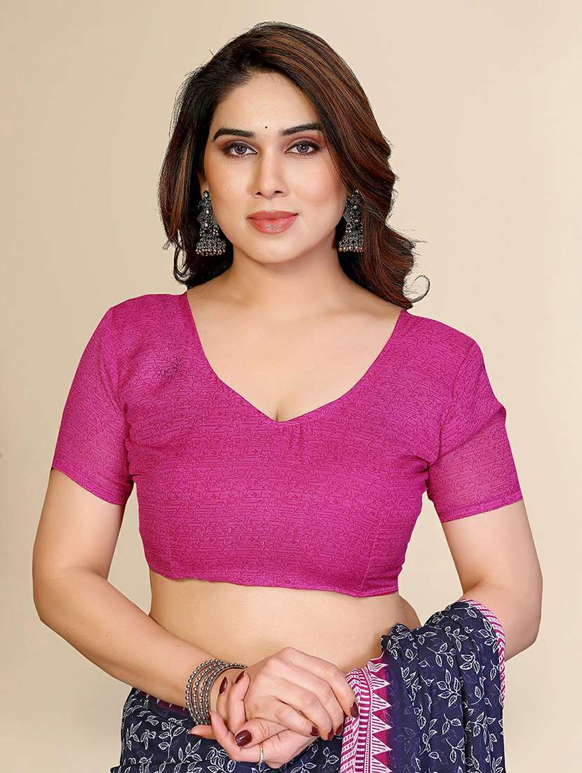 women printed casual wear saree with blouse - 22384223 -  Standard Image - 4