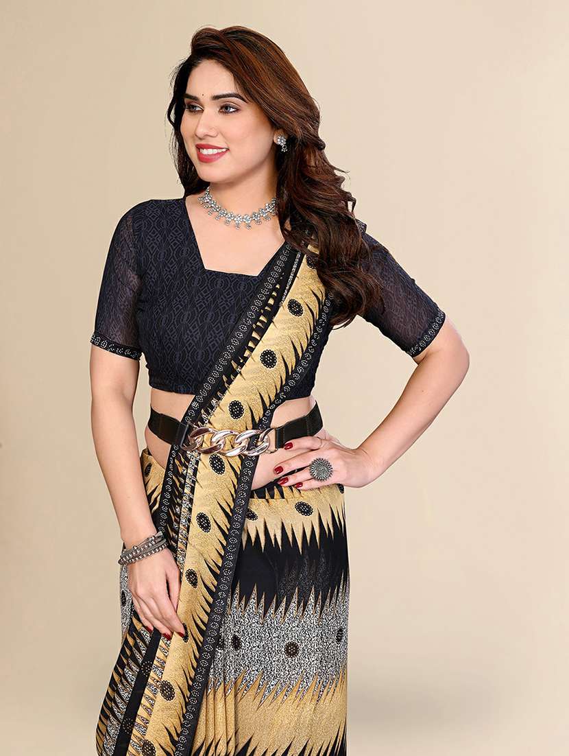 women printed casual wear saree with blouse - 22384267 -  Standard Image - 1