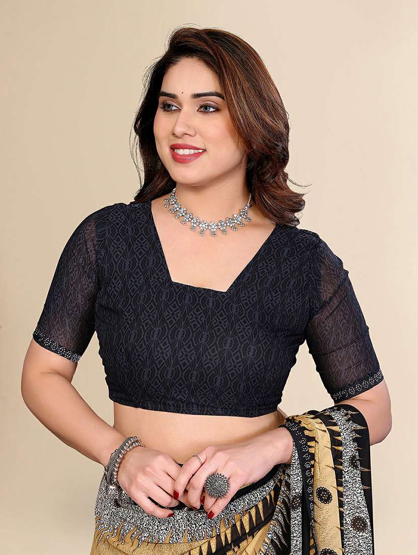 women printed casual wear saree with blouse - 22384267 -  Standard Image - 4