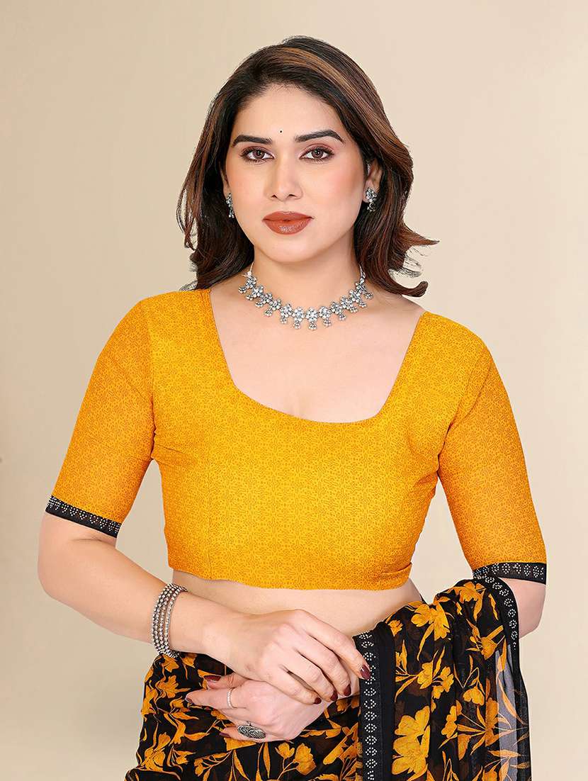 women printed casual wear saree with blouse - 22384276 -  Standard Image - 4