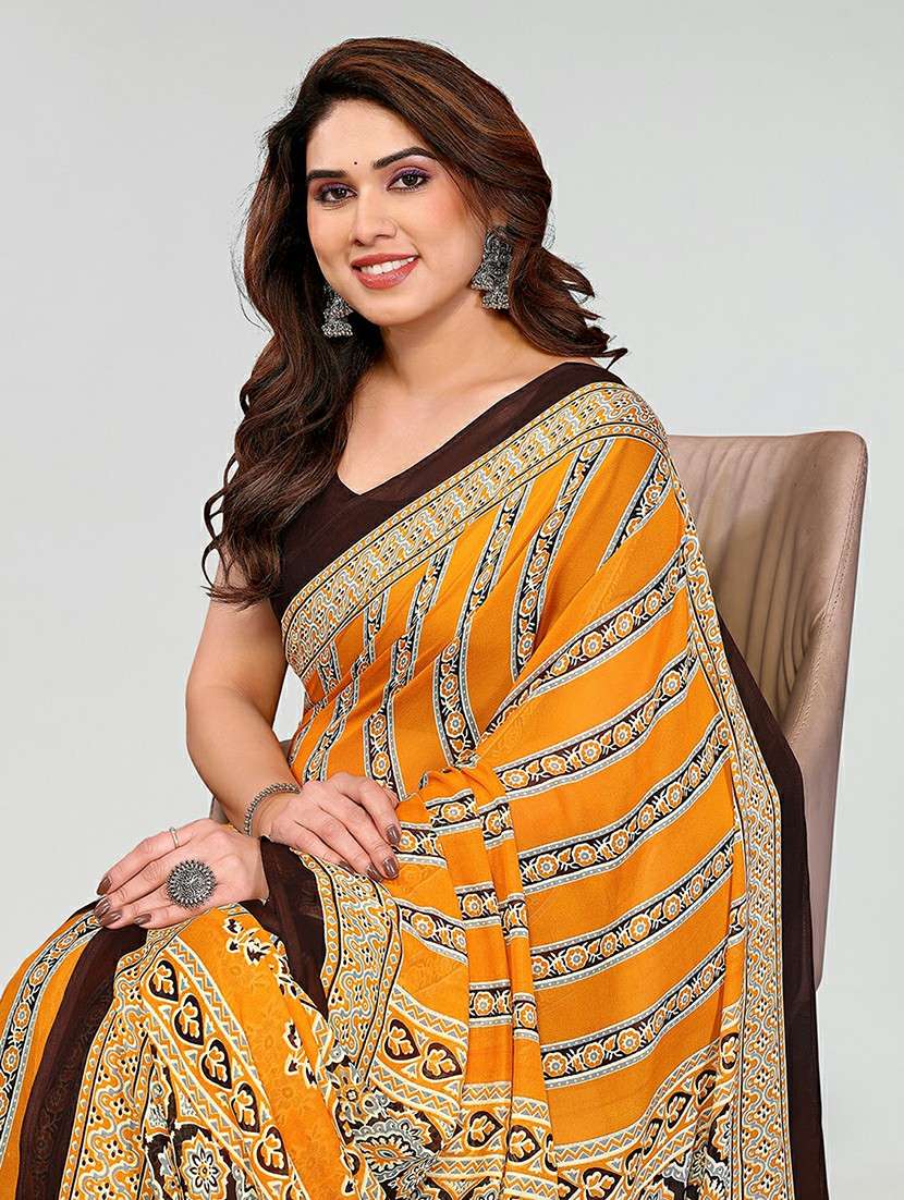 women printed casual wear saree with blouse - 22384546 -  Standard Image - 1