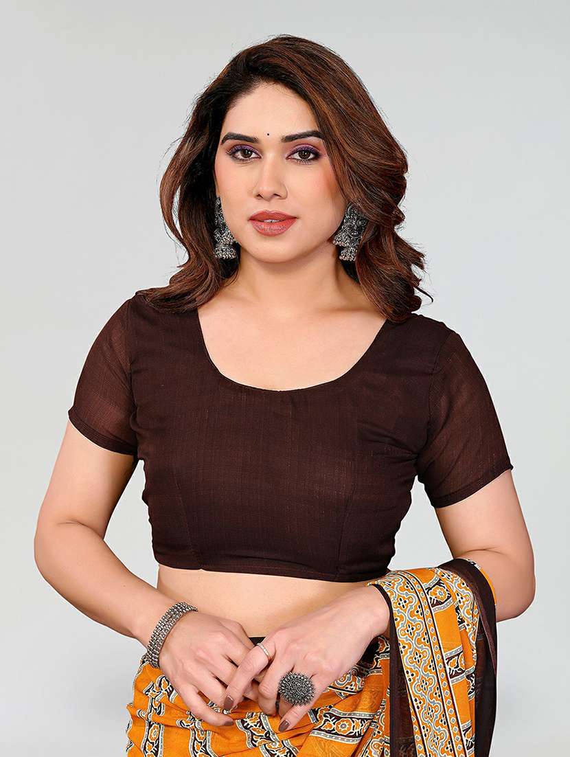 women printed casual wear saree with blouse - 22384546 -  Standard Image - 4