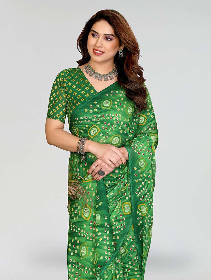 women printed casual wear saree with blouse - 22384551 -  Standard Image - 1