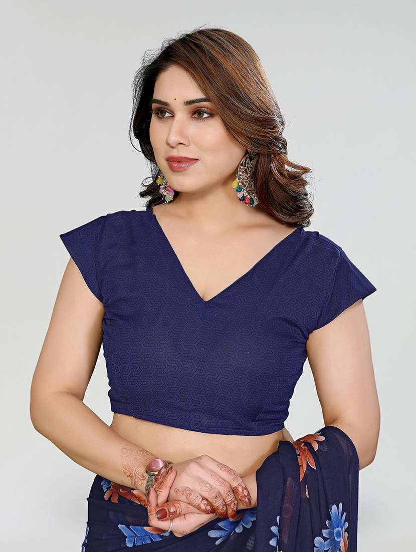 women printed casual wear saree with blouse - 22384567 -  Standard Image - 4