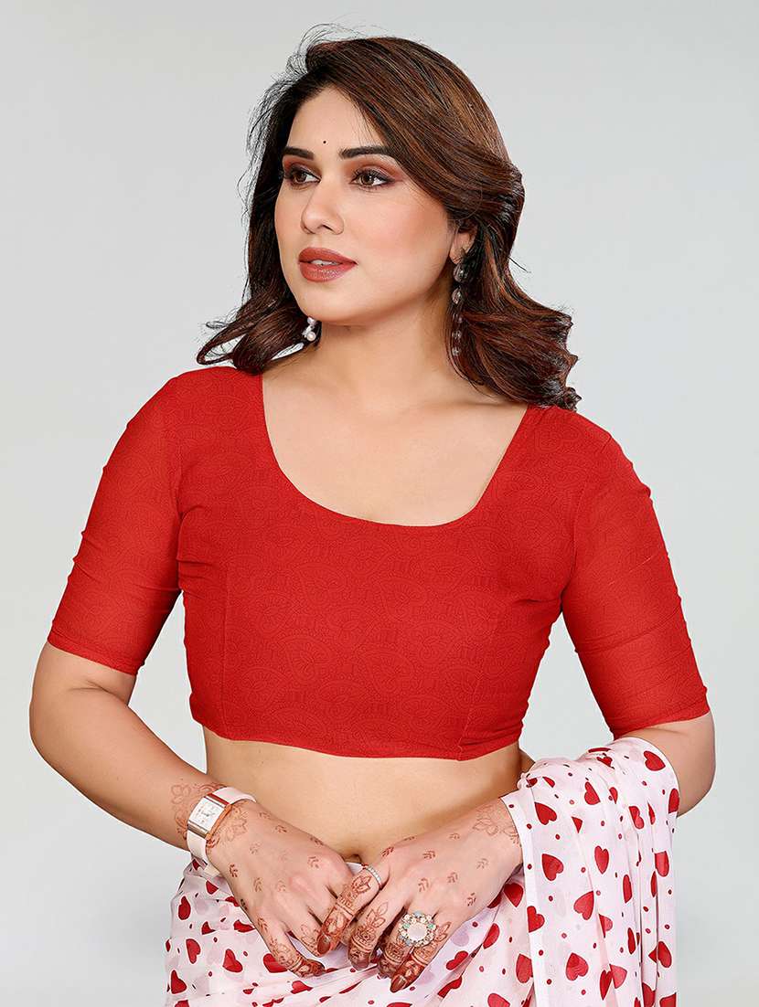 women printed casual wear saree with blouse - 22384575 -  Standard Image - 4