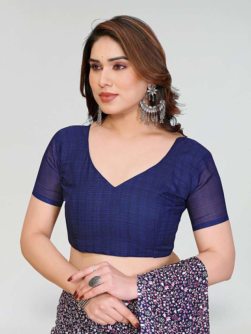 women printed casual wear saree with blouse - 22384582 -  Standard Image - 4