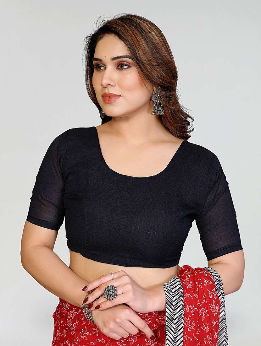 women printed casual wear saree with blouse - 22384588 -  Standard Image - 4