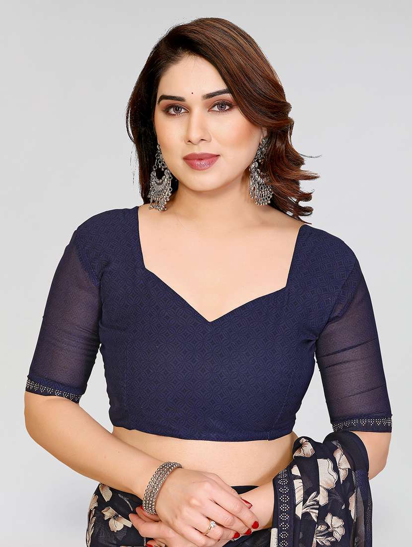 Women Printed Casual Wear Saree With Blouse - 22384647 -  Standard Image - 4