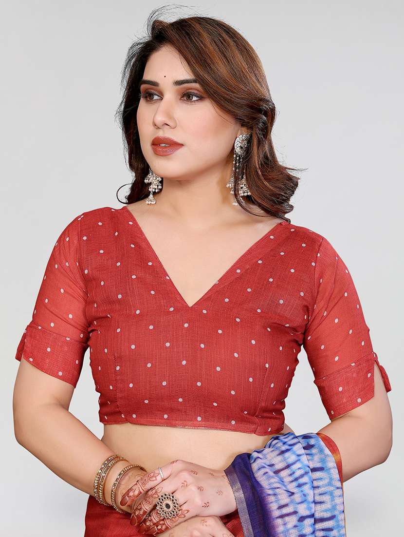 women printed casual wear saree with blouse - 22384702 -  Standard Image - 4