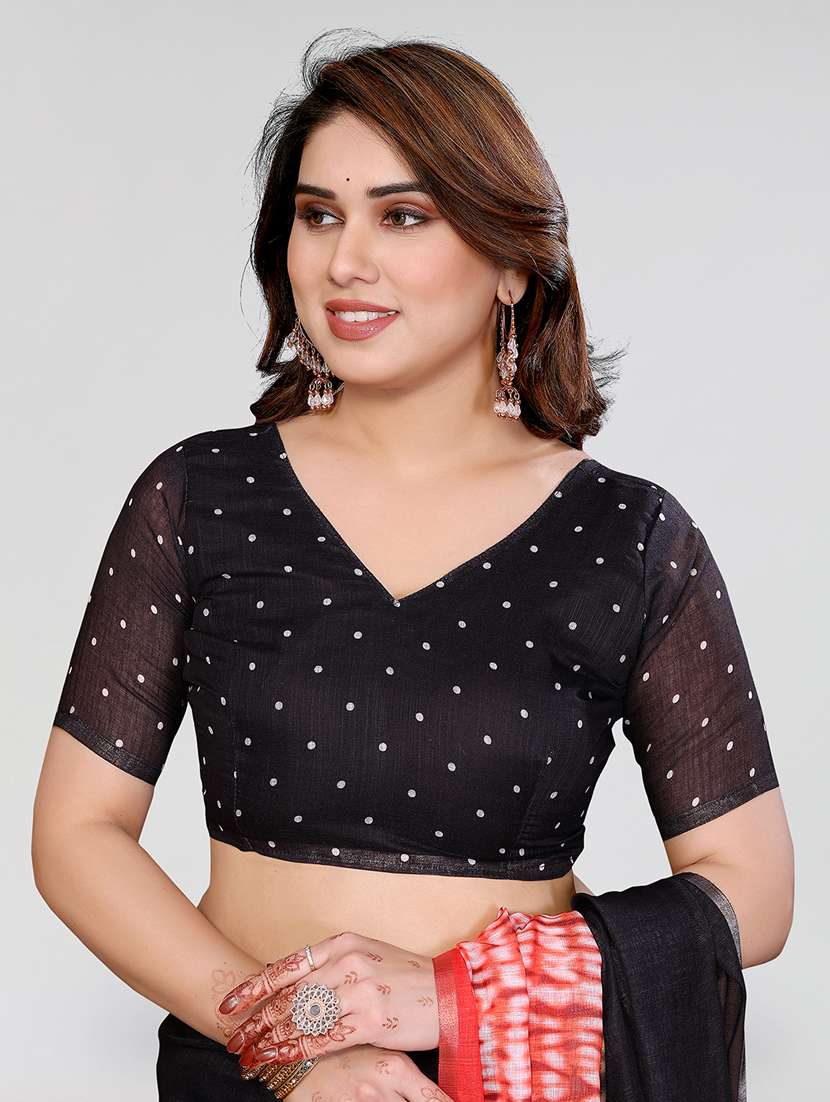 women printed casual wear saree with blouse - 22384704 -  Standard Image - 4