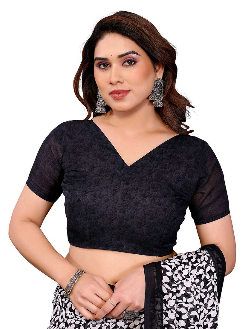 women printed casual wear saree with blouse - 22384718 -  Standard Image - 4