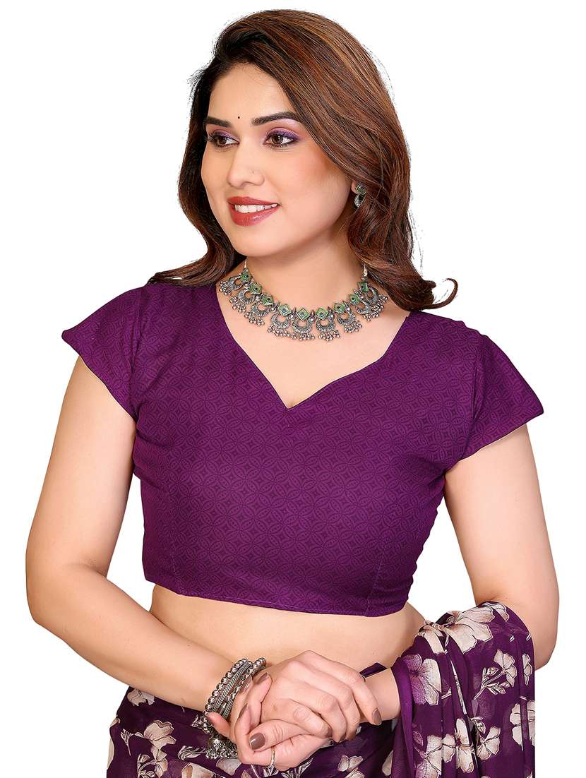 Women Printed Casual Wear Saree With Blouse - 22384725 -  Standard Image - 4