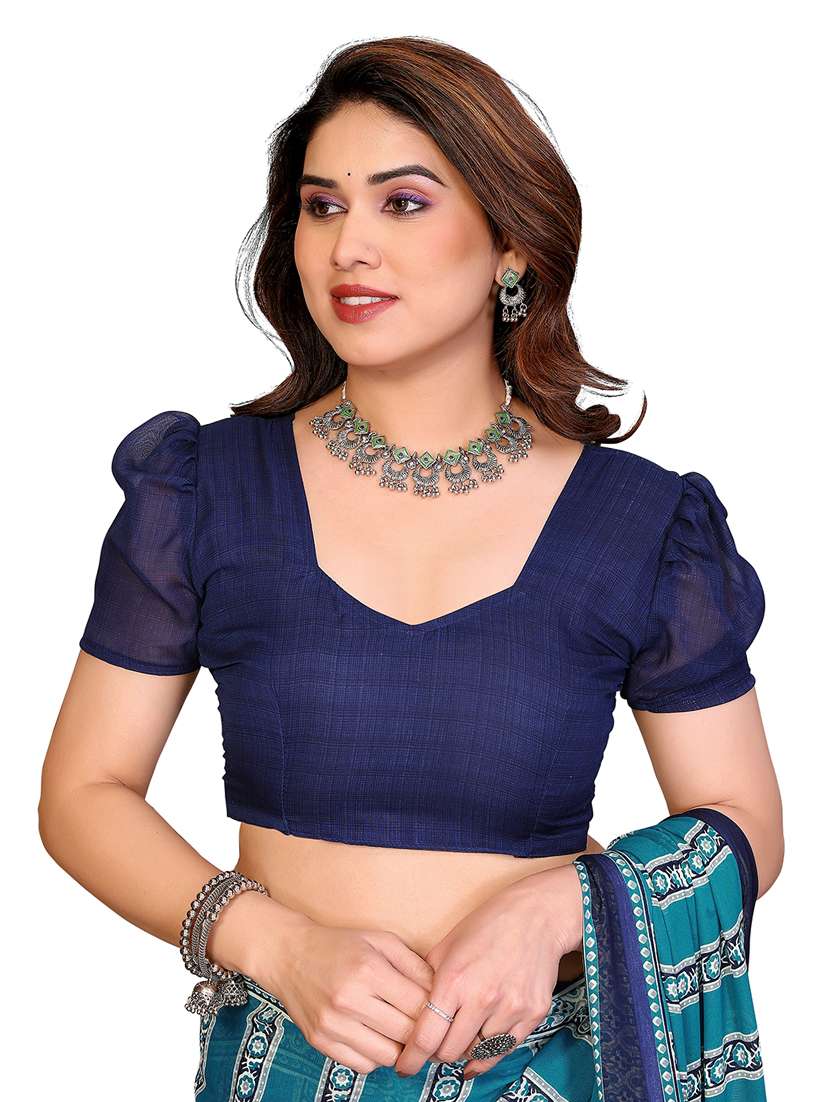 women printed casual wear saree with blouse - 22384727 -  Standard Image - 4