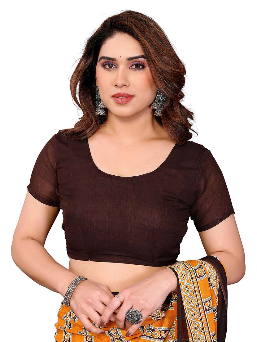 women printed casual wear saree with blouse - 22384728 -  Standard Image - 4