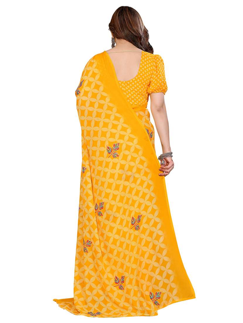 women printed casual wear saree with blouse - 22384741 -  Standard Image - 4