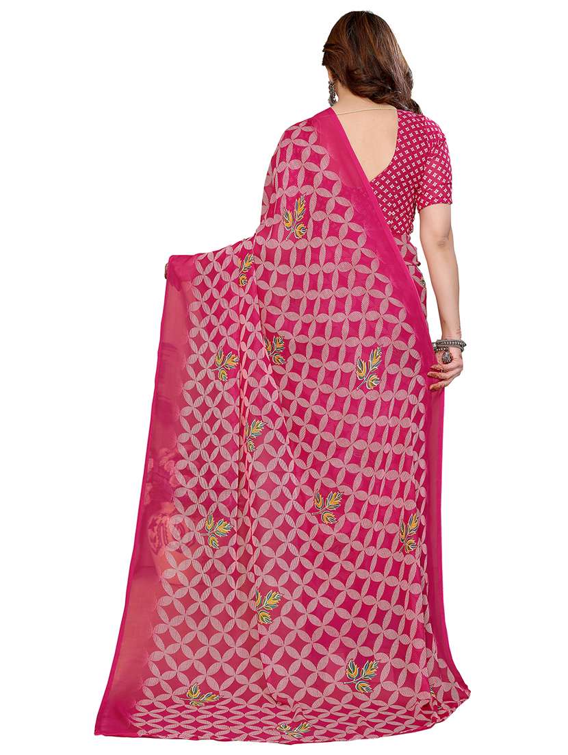 women printed casual wear saree with blouse - 22384742 -  Standard Image - 4