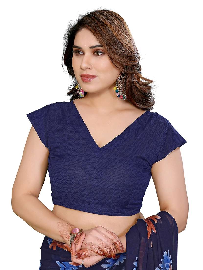 women printed casual wear saree with blouse - 22384749 -  Standard Image - 4